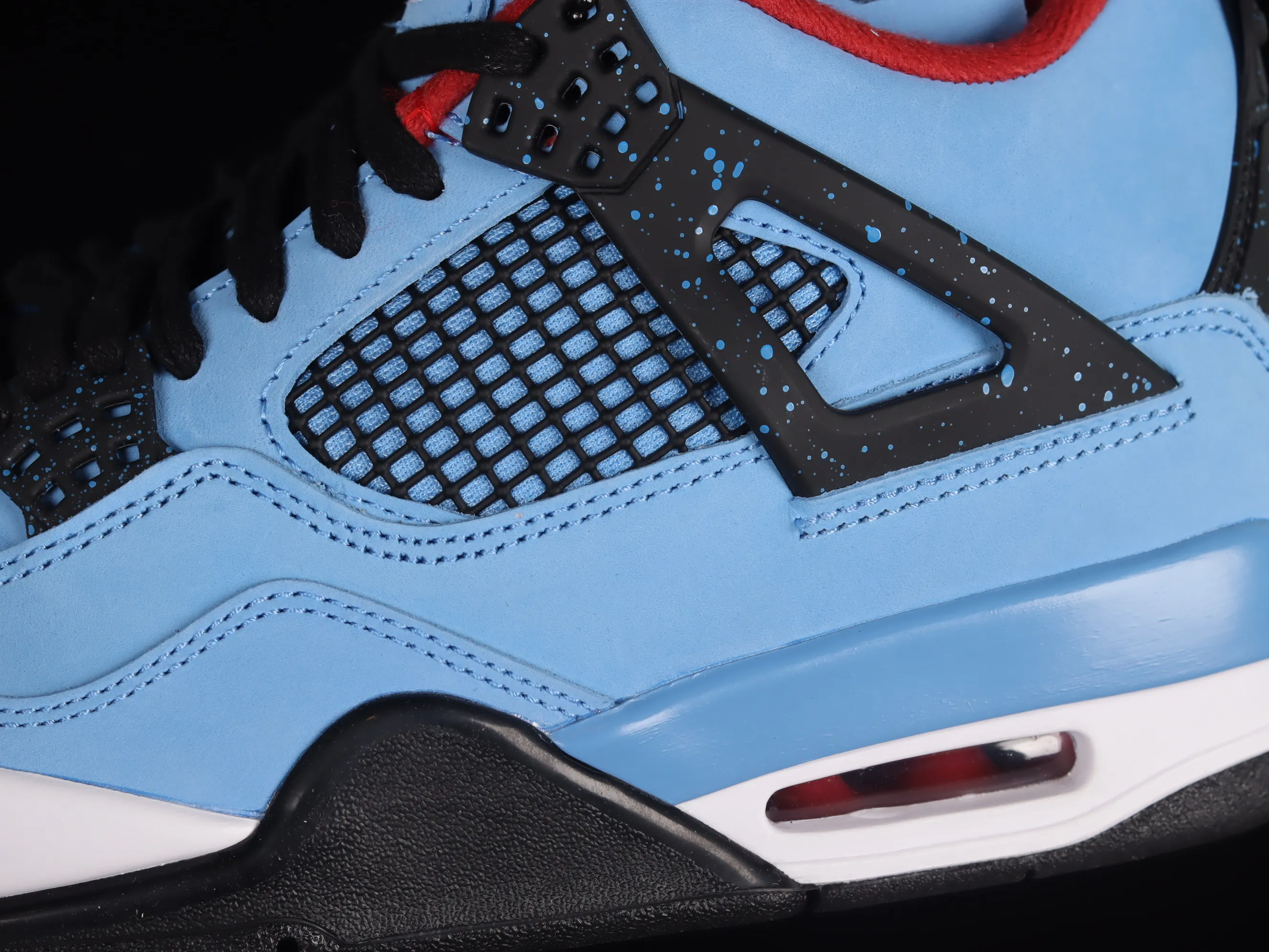 All categories Air Jordan Jordan series basketball shoes Air Jordan 4 LJR version Travis Scott Cactus Jack x Air Jordan 4 Retro Joe 4 AJ4 joint model Suede blue 308497-406